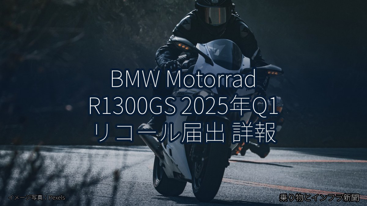 BMW Motorrad R1300GS 2025年Q1 リコール届出 詳報（乗り物とインフラ新聞）