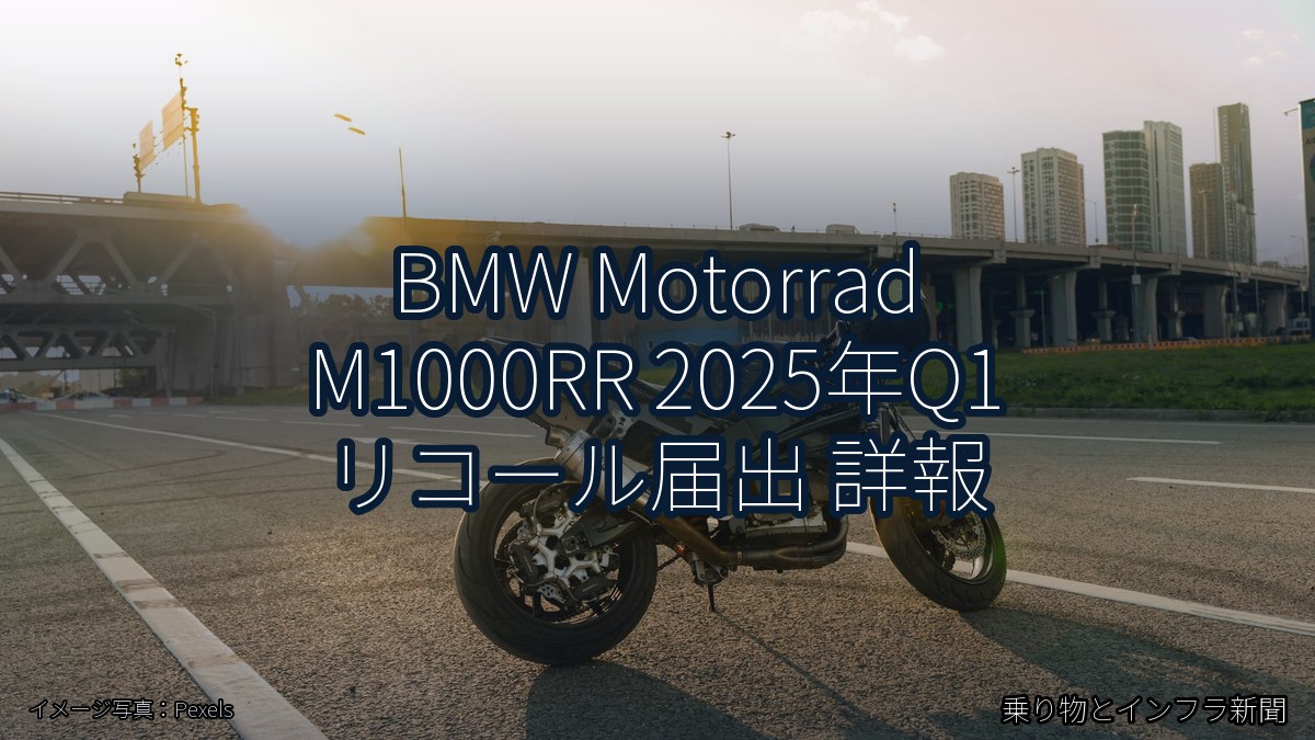 BMW Motorrad M1000RR 2025年Q1 リコール届出 詳報（乗り物とインフラ新聞）