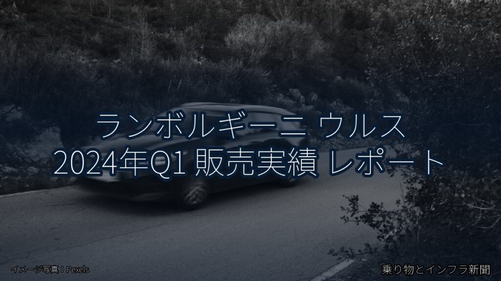 ランボルギーニ ウルス 2024年Q1 販売実績 レポート（乗り物とインフラ新聞）