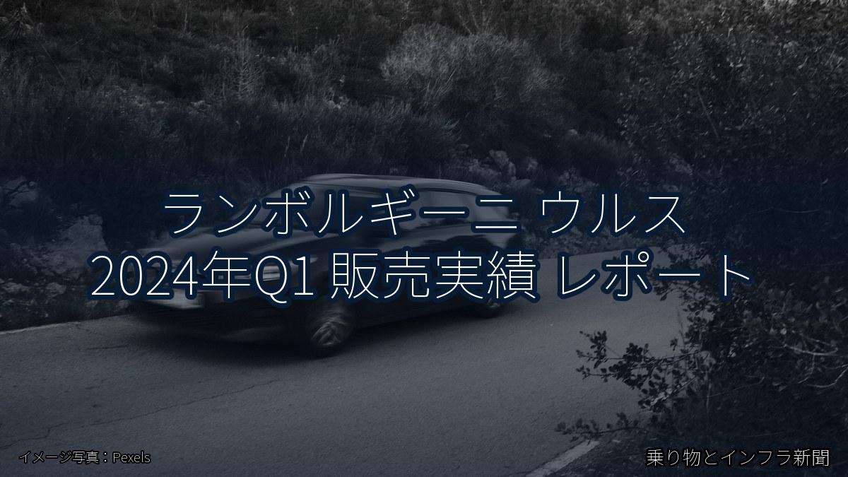 ランボルギーニ ウルス 2024年Q1 販売実績 レポート（乗り物とインフラ新聞）