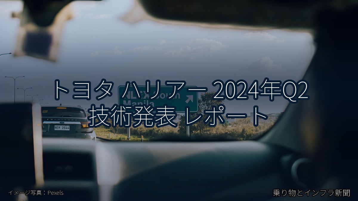 トヨタ ハリアー 2024年Q2 技術発表 レポート（乗り物とインフラ新聞）