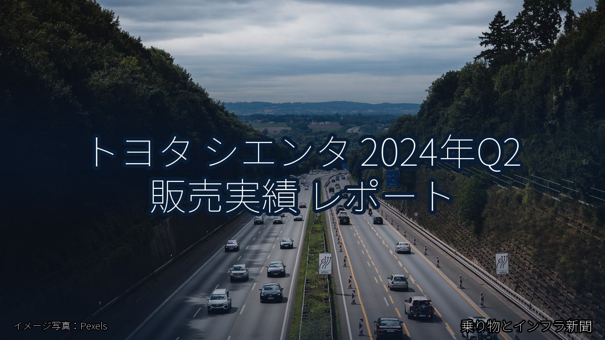 トヨタ シエンタ 2024年Q2 販売実績 レポート（乗り物とインフラ新聞）