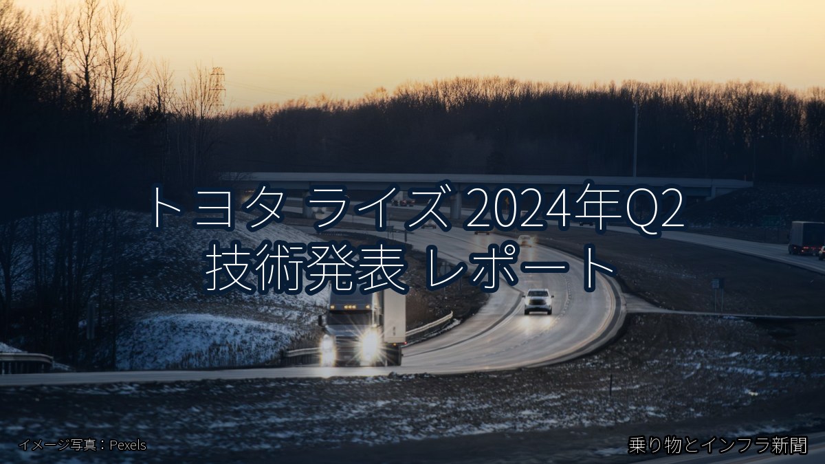 トヨタ ライズ 2024年Q2 技術発表 レポート(乗り物とインフラ新聞)