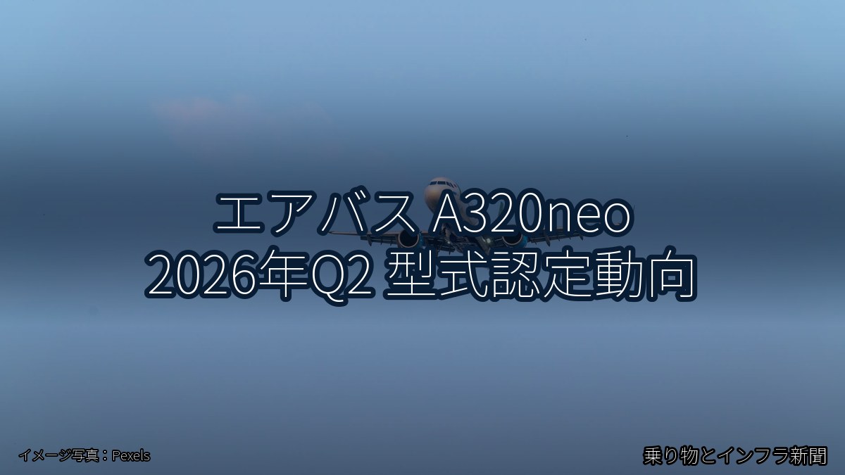 エアバス A320neo 2026年Q2 型式認定動向（乗り物とインフラ新聞）