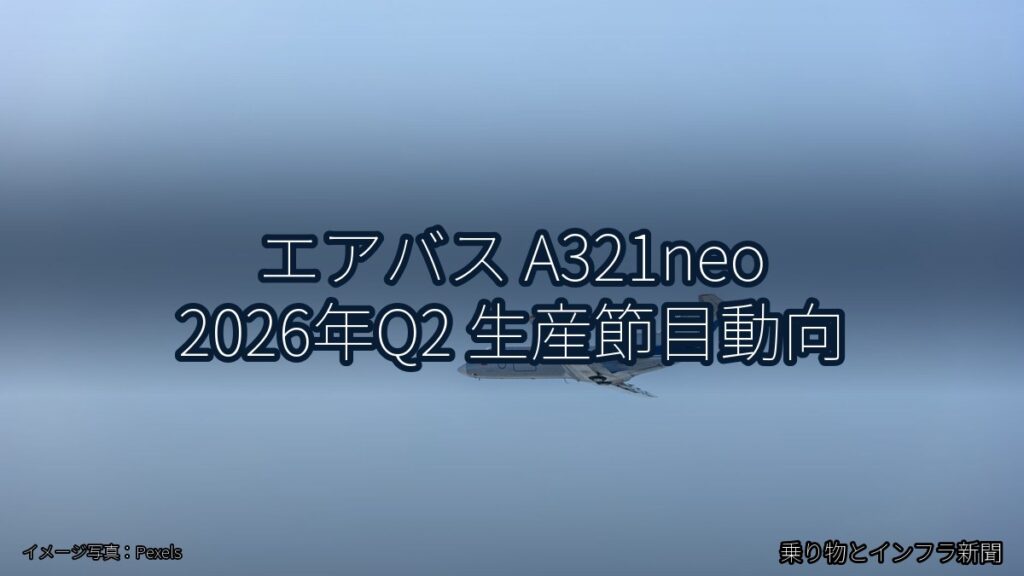 エアバス A321neo 2026年Q2 生産節目動向（乗り物とインフラ新聞）