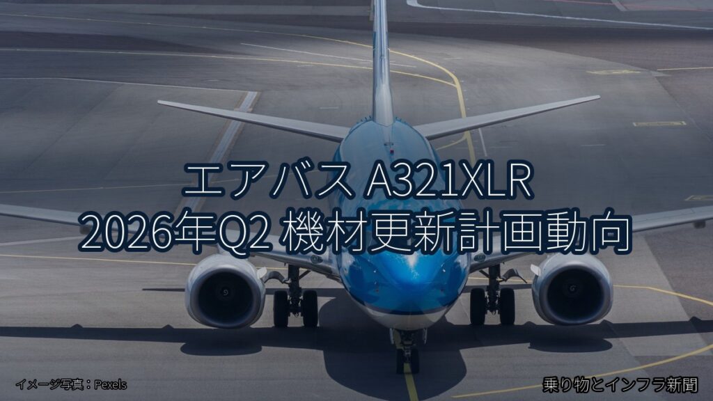 エアバス A321XLR 2026年Q2 機材更新計画動向（乗り物とインフラ新聞）
