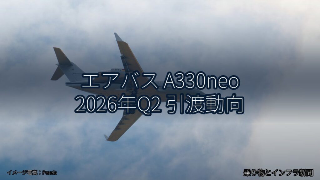 エアバス A330neo 2026年Q2 引渡動向（乗り物とインフラ新聞）
