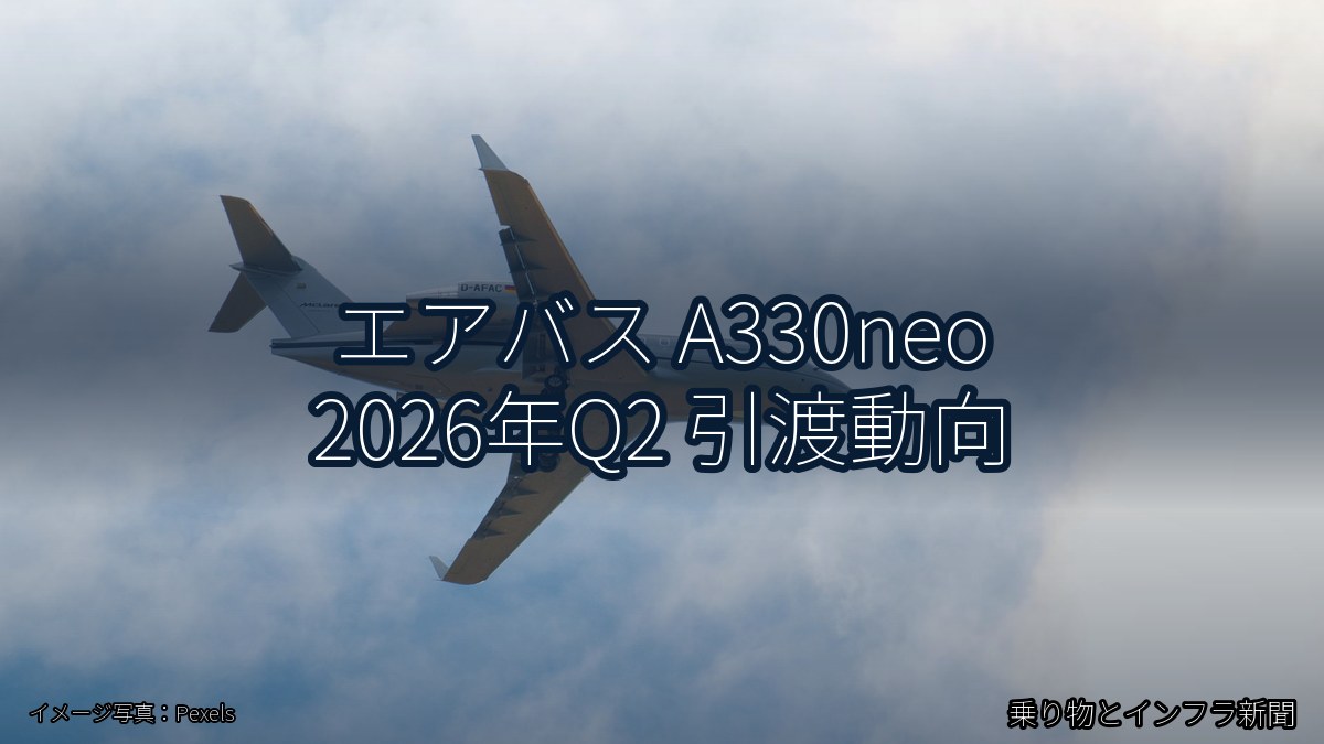 エアバス A330neo 2026年Q2 引渡動向(乗り物とインフラ新聞)