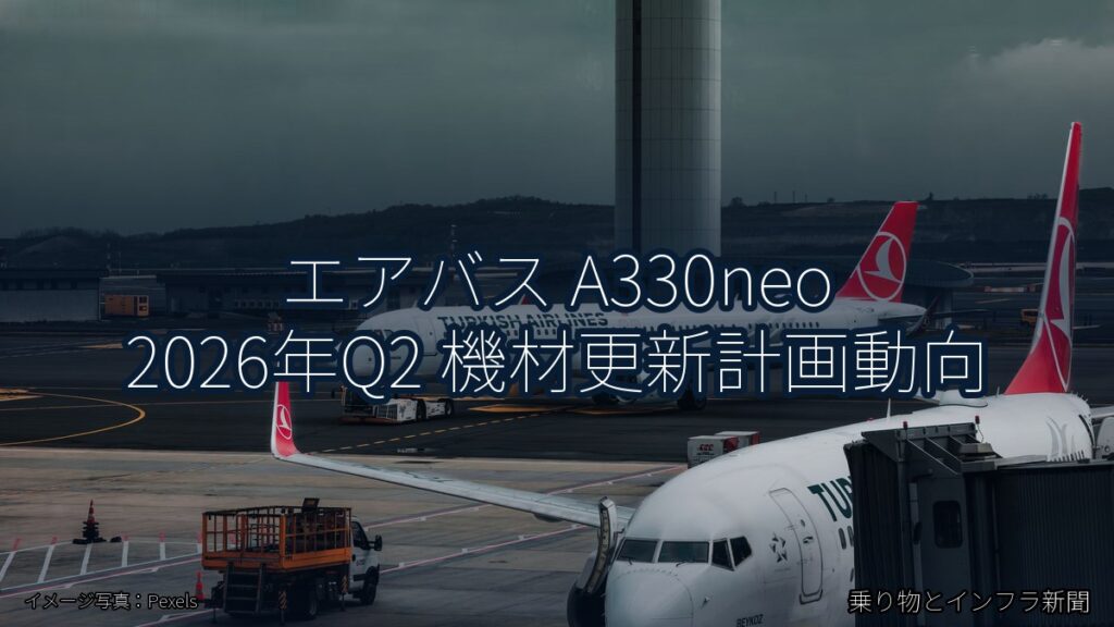 エアバス A330neo 2026年Q2 機材更新計画動向（乗り物とインフラ新聞）