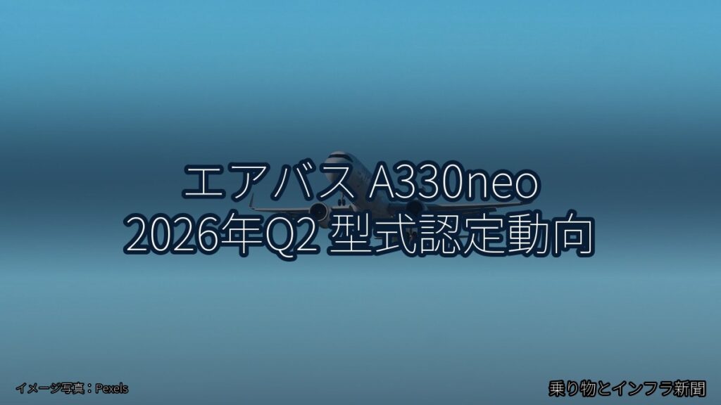 エアバス A330neo 2026年Q2 型式認定動向（乗り物とインフラ新聞）
