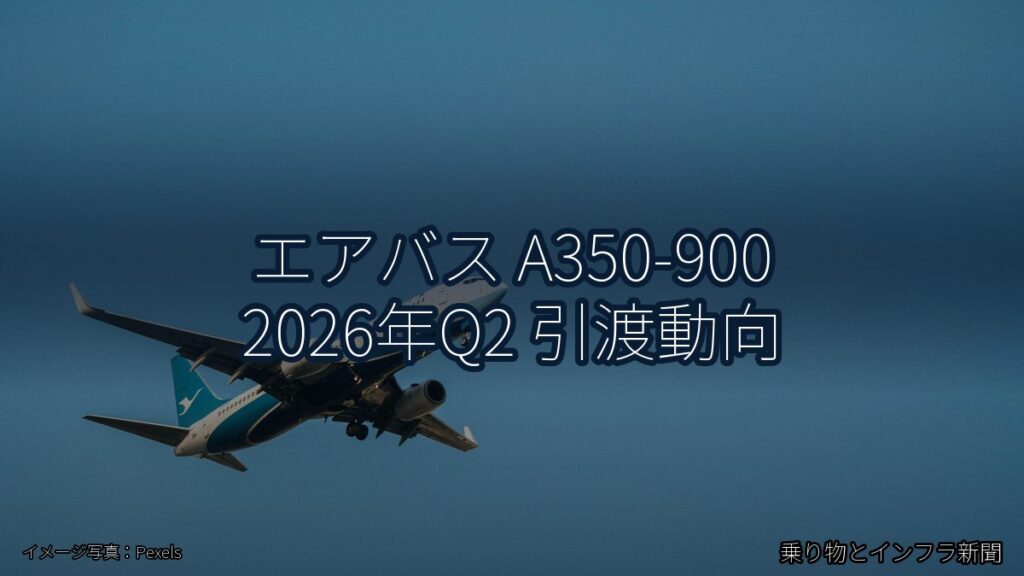 エアバス A350-900 2026年Q2 引渡動向（乗り物とインフラ新聞）