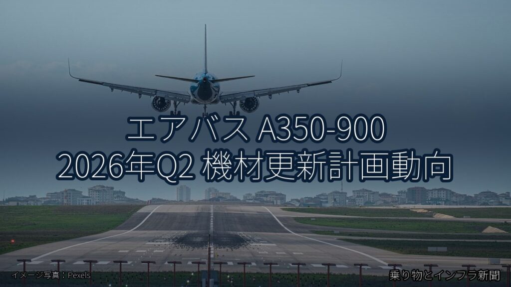 エアバス A350-900 2026年Q2 機材更新計画動向（乗り物とインフラ新聞）