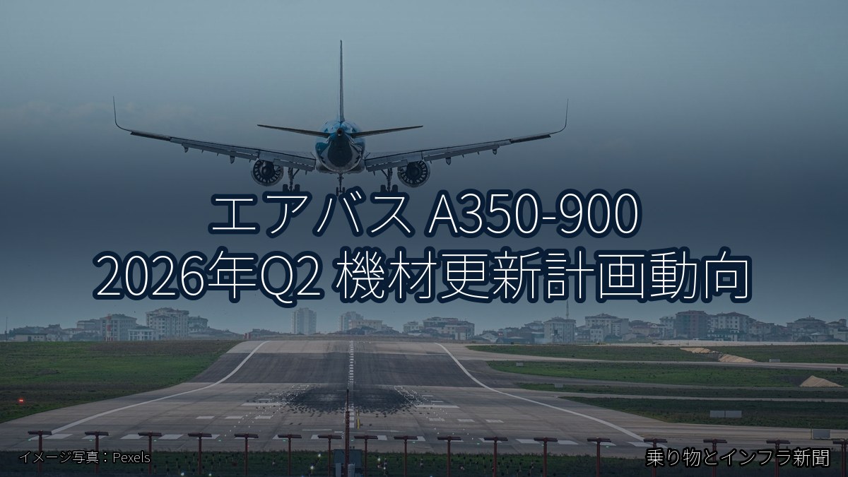エアバス A350-900 2026年Q2 機材更新計画動向（乗り物とインフラ新聞）