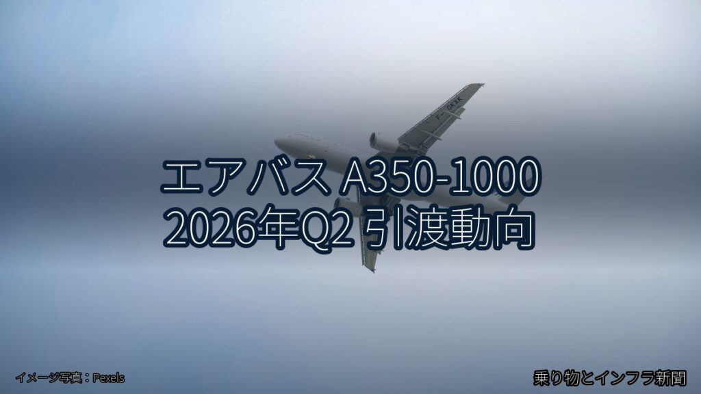 エアバス A350-1000 2026年Q2 引渡動向（乗り物とインフラ新聞）