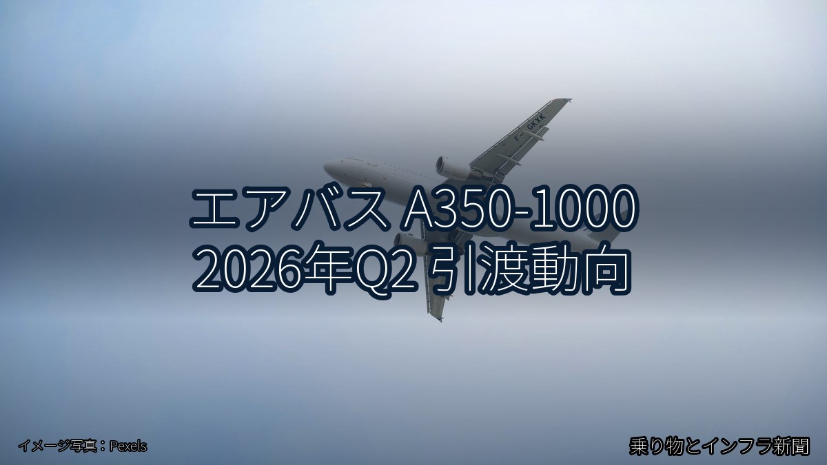 エアバス A350-1000 2026年Q2 引渡動向（乗り物とインフラ新聞）