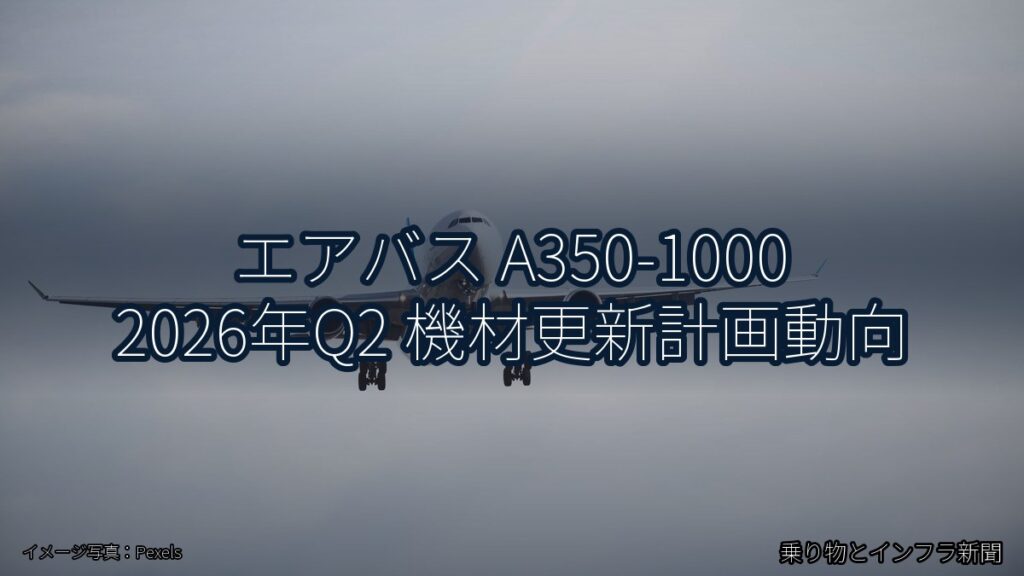 エアバス A350-1000 2026年Q2 機材更新計画動向（乗り物とインフラ新聞）