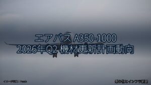 エアバス A350-1000 2026年Q2 機材更新計画動向（乗り物とインフラ新聞）