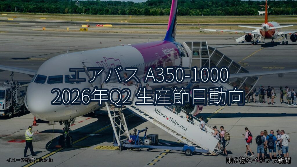 エアバス A350-1000 2026年Q2 生産節目動向（乗り物とインフラ新聞）