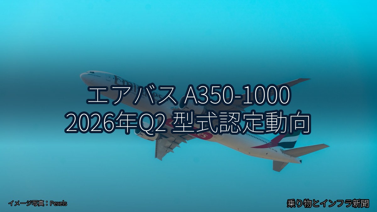 エアバス A350-1000 2026年Q2 型式認定動向（乗り物とインフラ新聞）