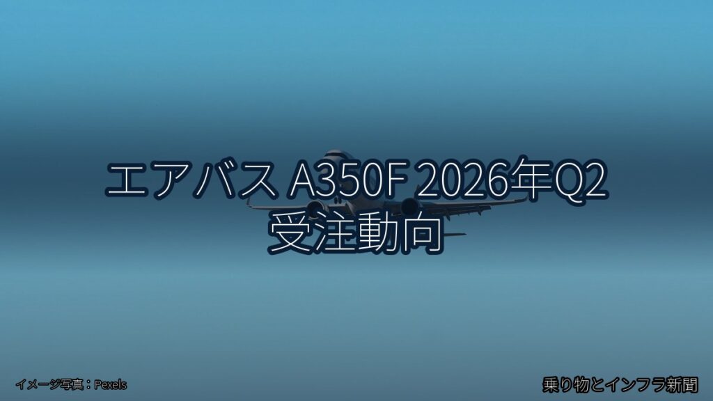 エアバス A350F 2026年Q2 受注動向（乗り物とインフラ新聞）