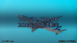 エアバス A220-100 2026年Q2 受注動向（乗り物とインフラ新聞）
