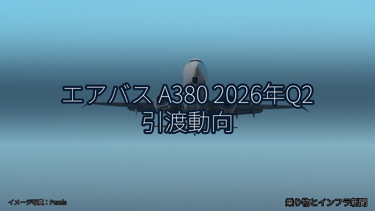 エアバス A380 2026年Q2 引渡動向（乗り物とインフラ新聞）