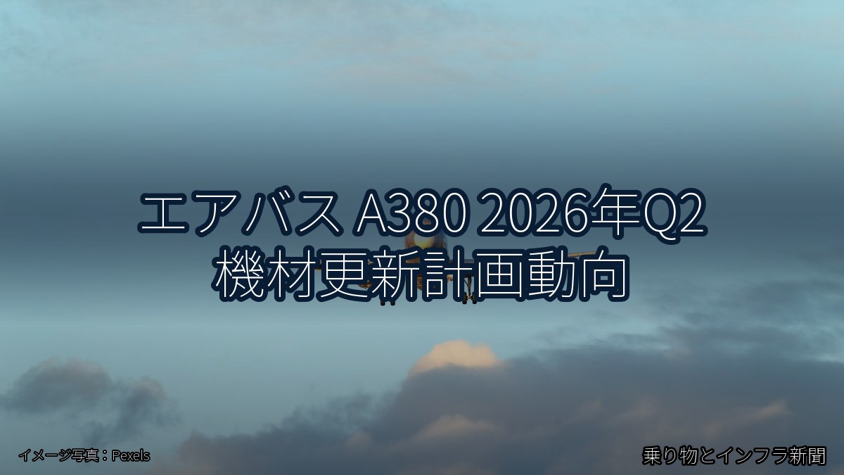 エアバス A380 2026年Q2 機材更新計画動向（乗り物とインフラ新聞）
