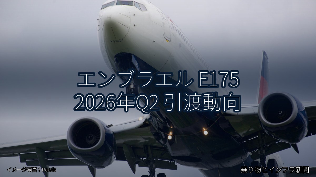 エンブラエル E175 2026年Q2 引渡動向（乗り物とインフラ新聞）