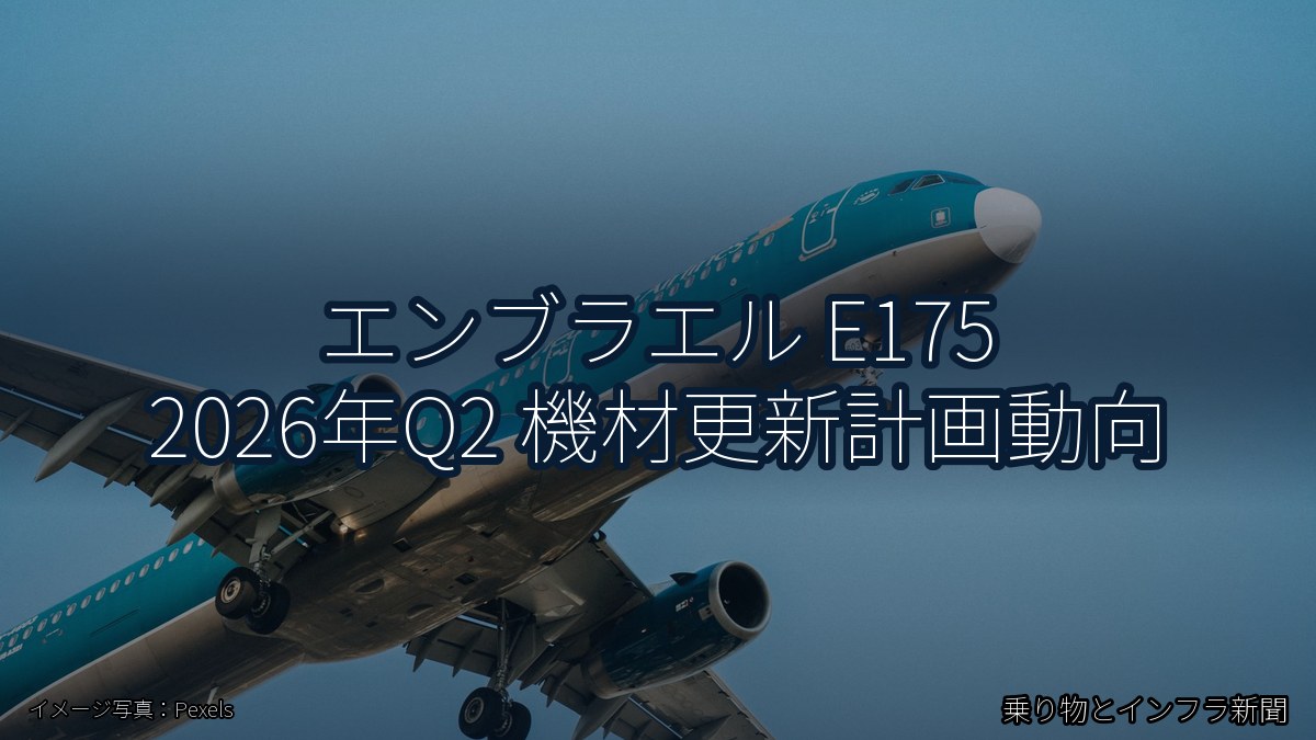 エンブラエル E175 2026年Q2 機材更新計画動向（乗り物とインフラ新聞）