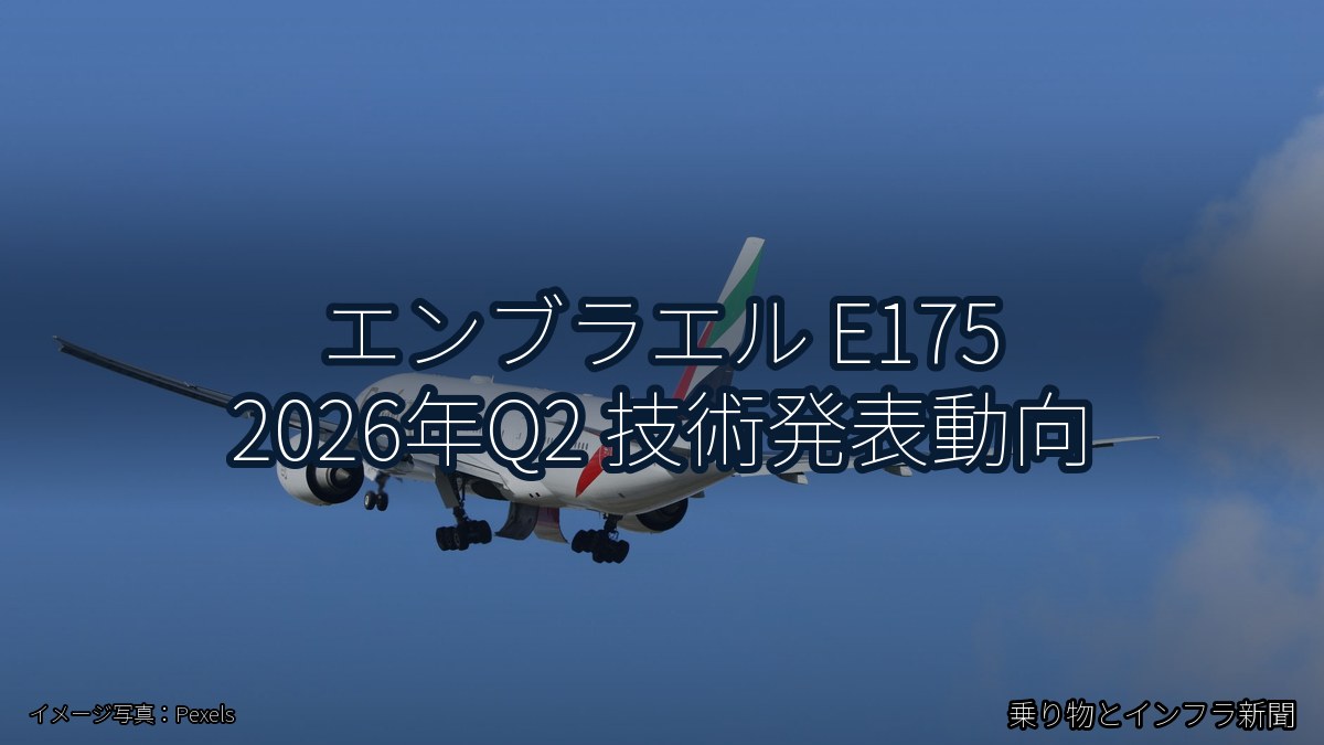 エンブラエル E175 2026年Q2 技術発表動向（乗り物とインフラ新聞）