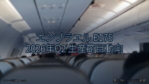 エンブラエル E175 2026年Q2 生産節目動向（乗り物とインフラ新聞）