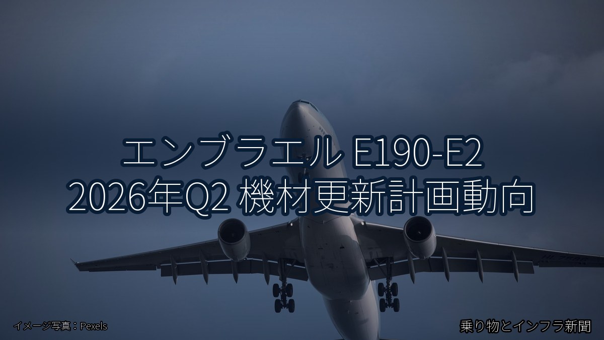 エンブラエル E190-E2 2026年Q2 機材更新計画動向（乗り物とインフラ新聞）