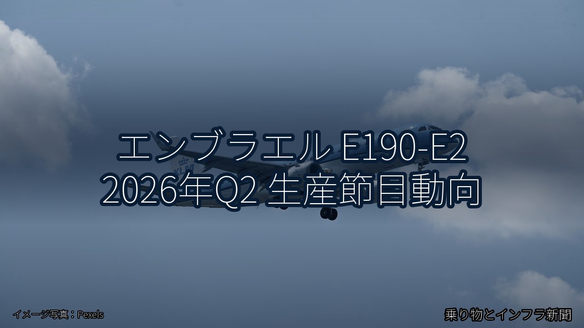 エンブラエル E190-E2 2026年Q2 生産節目動向（乗り物とインフラ新聞）