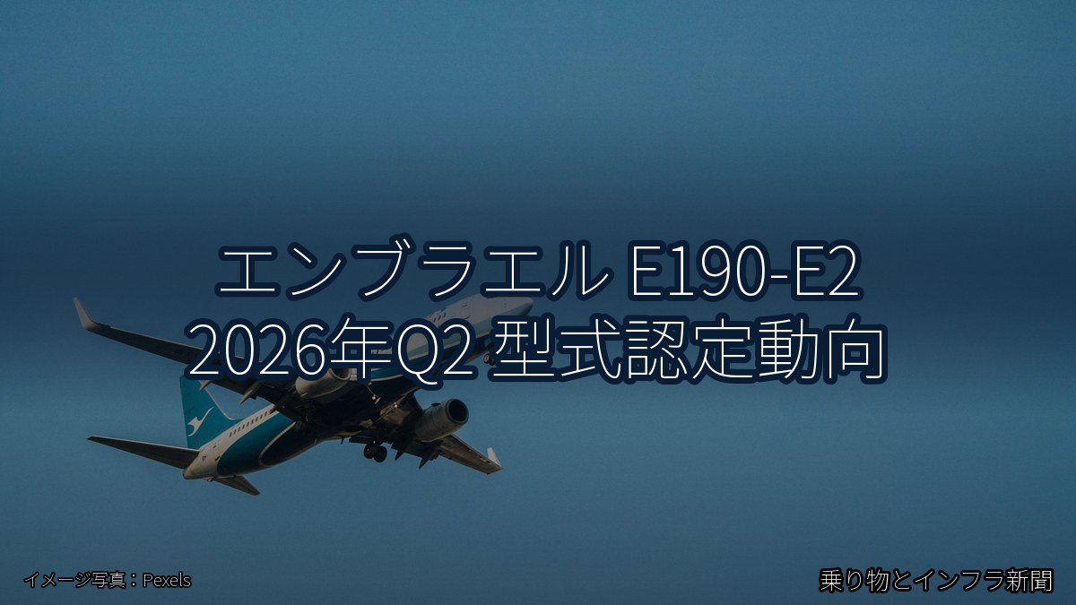 エンブラエル E190-E2 2026年Q2 型式認定動向（乗り物とインフラ新聞）