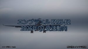 エンブラエル E195-E2 2026年Q2 受注動向（乗り物とインフラ新聞）
