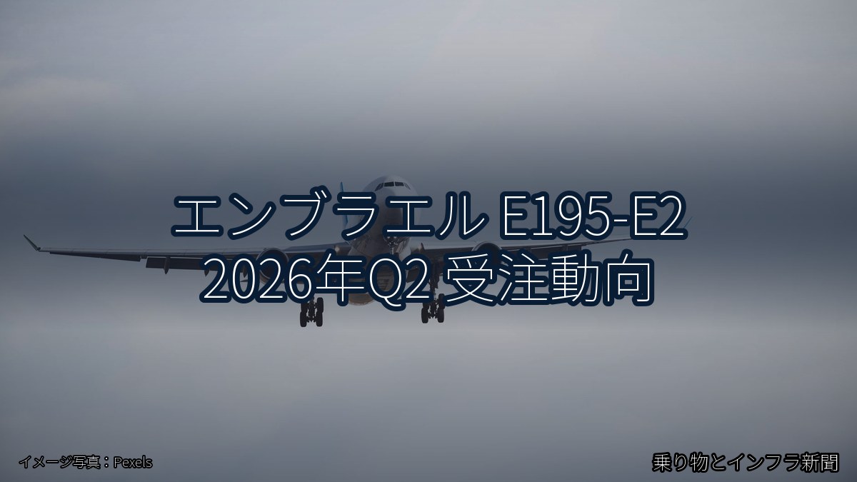エンブラエル E195-E2 2026年Q2 受注動向（乗り物とインフラ新聞）