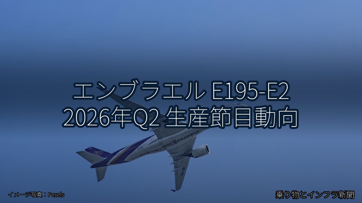エンブラエル E195-E2 2026年Q2 生産節目動向（乗り物とインフラ新聞）
