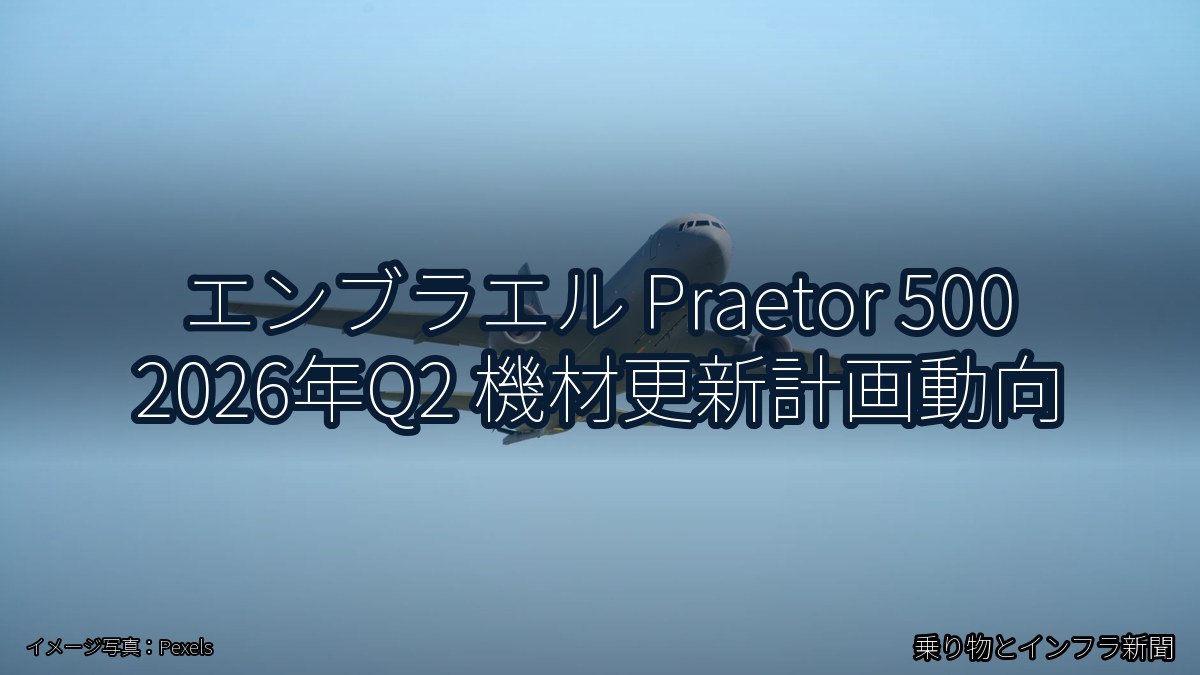 エンブラエル Praetor 500 2026年Q2 機材更新計画動向（乗り物とインフラ新聞）