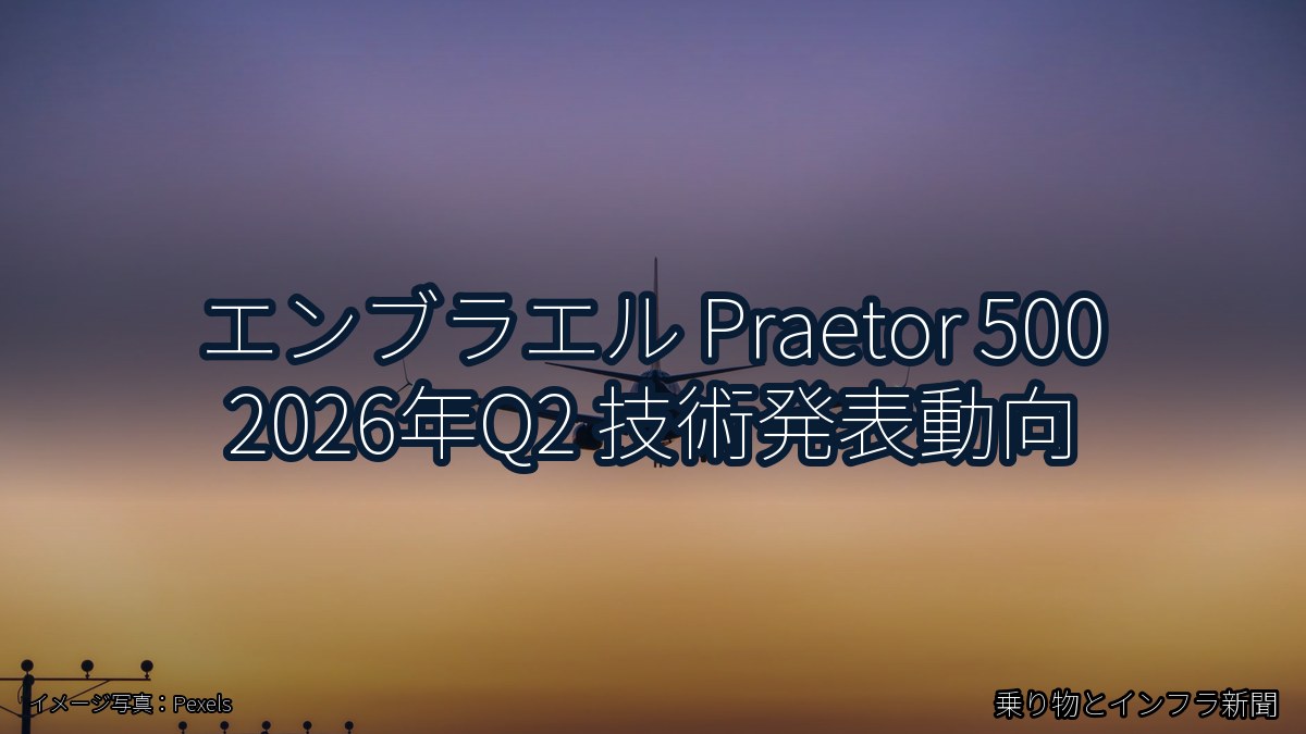 エンブラエル Praetor 500 2026年Q2 技術発表動向(乗り物とインフラ新聞)