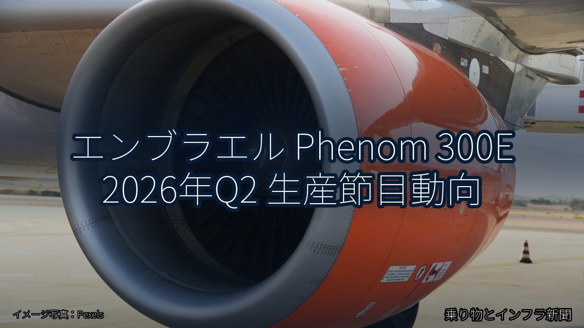 エンブラエル Phenom 300E 2026年Q2 生産節目動向（乗り物とインフラ新聞）