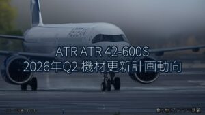 ATR ATR 42-600S 2026年Q2 機材更新計画動向（乗り物とインフラ新聞）