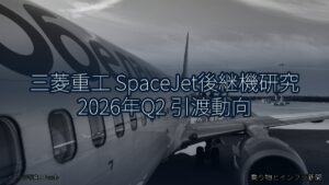 三菱重工 SpaceJet後継機研究 2026年Q2 引渡動向（乗り物とインフラ新聞）