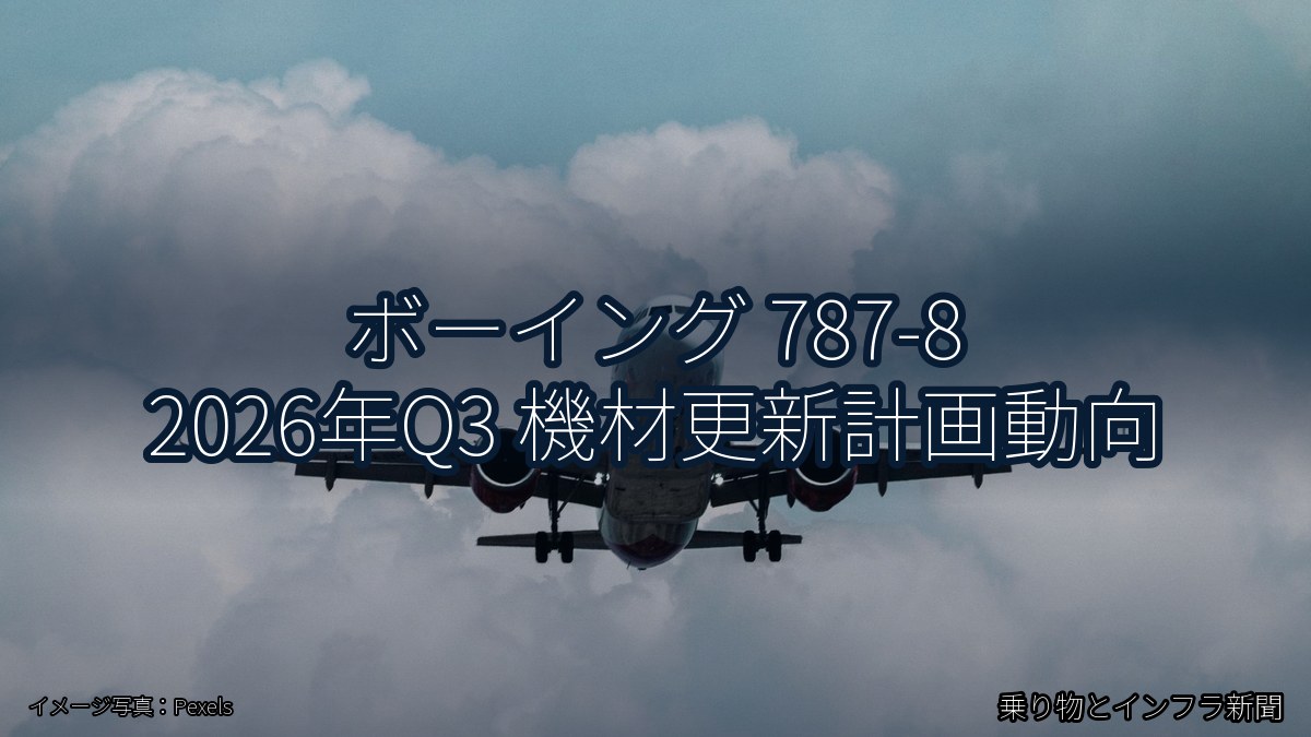 ボーイング 787-8 2026年Q3 機材更新計画動向（乗り物とインフラ新聞）