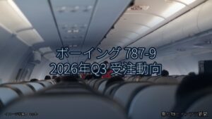 ボーイング 787-9 2026年Q3 受注動向（乗り物とインフラ新聞）