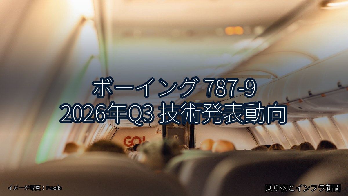 ボーイング 787-9 2026年Q3 技術発表動向(乗り物とインフラ新聞)