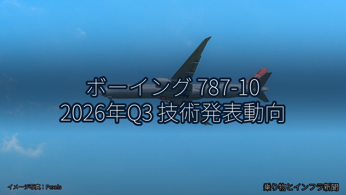 ボーイング 787-10 2026年Q3 技術発表動向（乗り物とインフラ新聞）