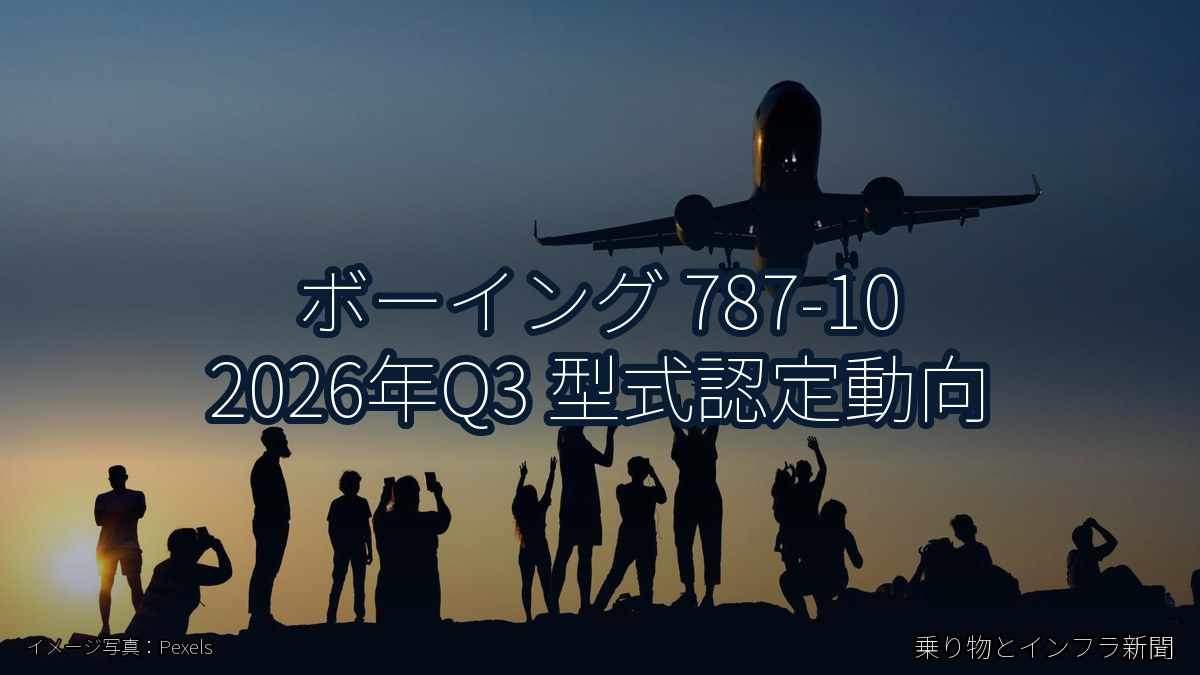 ボーイング 787-10 2026年Q3 型式認定動向(乗り物とインフラ新聞)