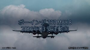 ボーイング 737 MAX 8 2026年Q3 受注動向（乗り物とインフラ新聞）