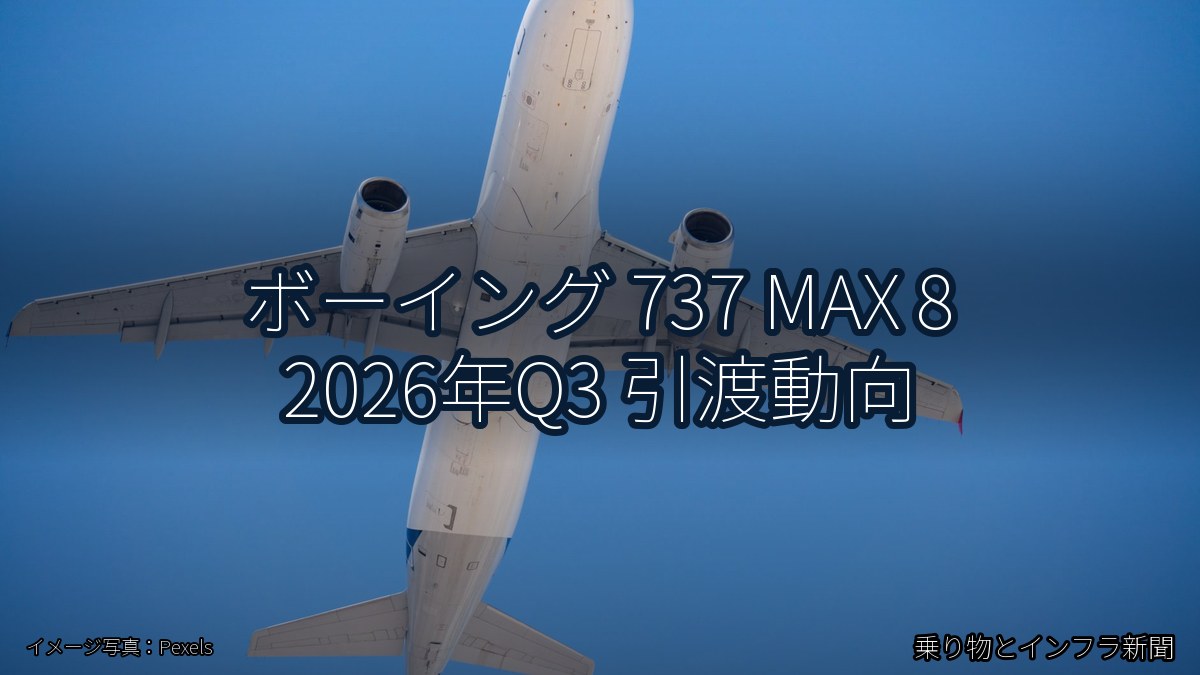 ボーイング 737 MAX 8 2026年Q3 引渡動向（乗り物とインフラ新聞）