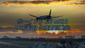 ボーイング 737 MAX 8 2026年Q3 生産節目動向（乗り物とインフラ新聞）